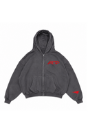 Cool Fly Signature Wing Zip Hoodie - Grey & Red