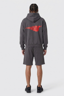Cool Fly Signature Wing Zip Hoodie - Grey & Red
